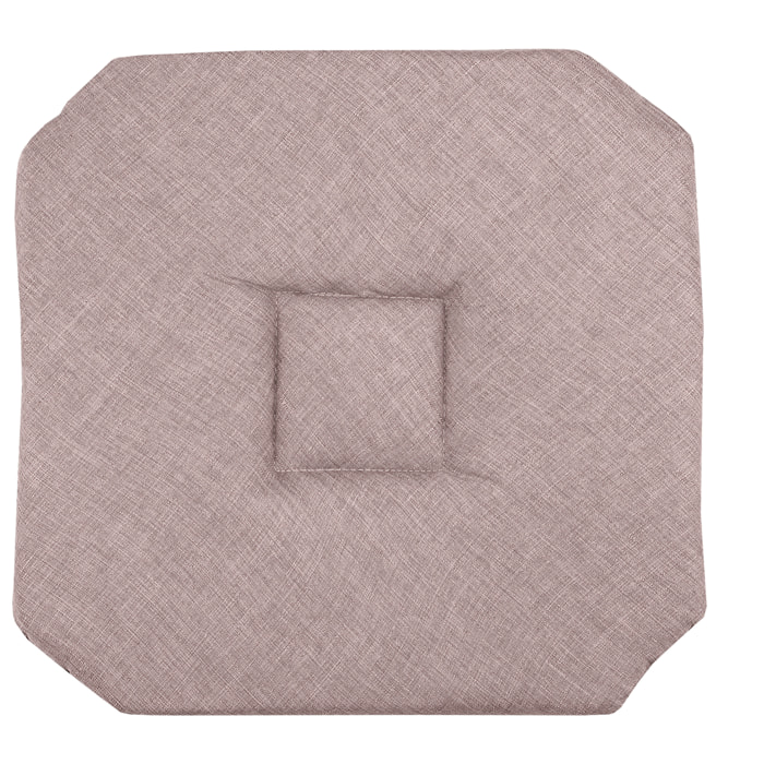 Galette de chaise italienne et unie - Rose poudré