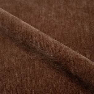 Fauteuil pivotant en tissu effet velours marron - Ricci