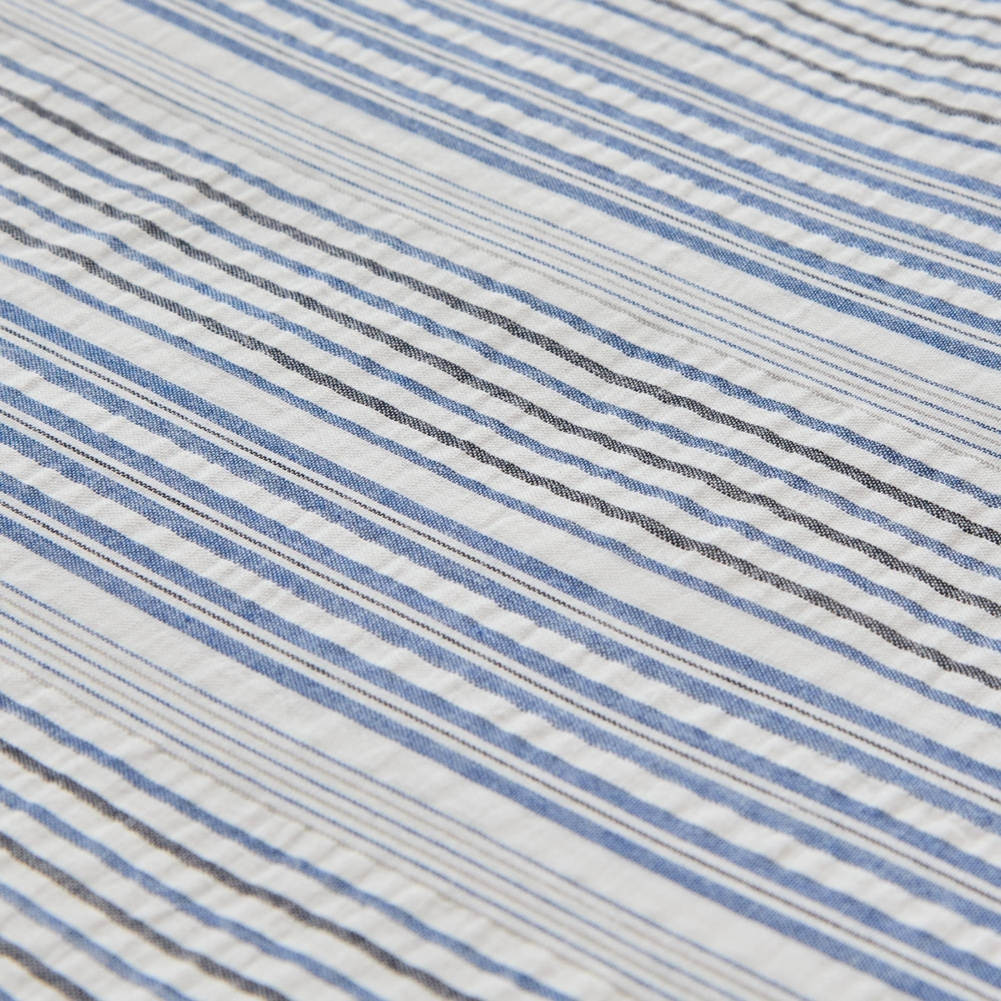 Funda nórdica algodón rayas Selin color azul