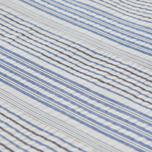 Funda nórdica algodón rayas Selin color azul