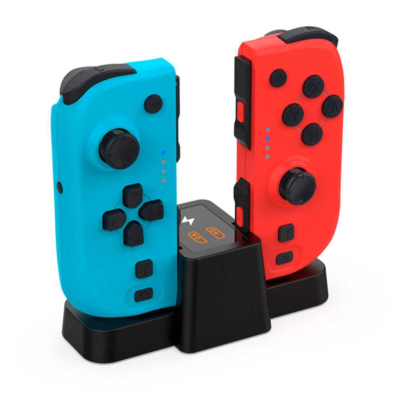 TNS-1191 Controller Bluetooth tipo Joy-Con compatibili con Nintendo Switch. Batteria ricaricabile. Include base di ricarica.