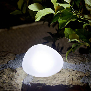 Décoration lumineuse solaire galet SOLENZARA D16cm