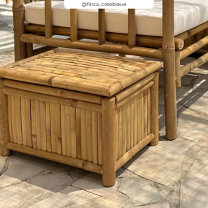 Lot de 3 coffres de jardin en bambou - Vadella