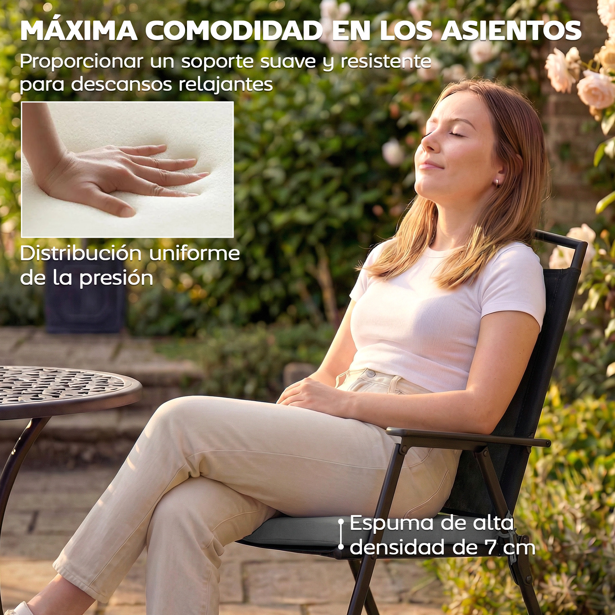 Juego de Cojines para Sillas de Comedor, 46x42x7 cm, 6 Piezas, Cojines para Sillas de Jardín con Funda Lavable y Lazos, Impermeable y Anti-UV, Gris Oscuro