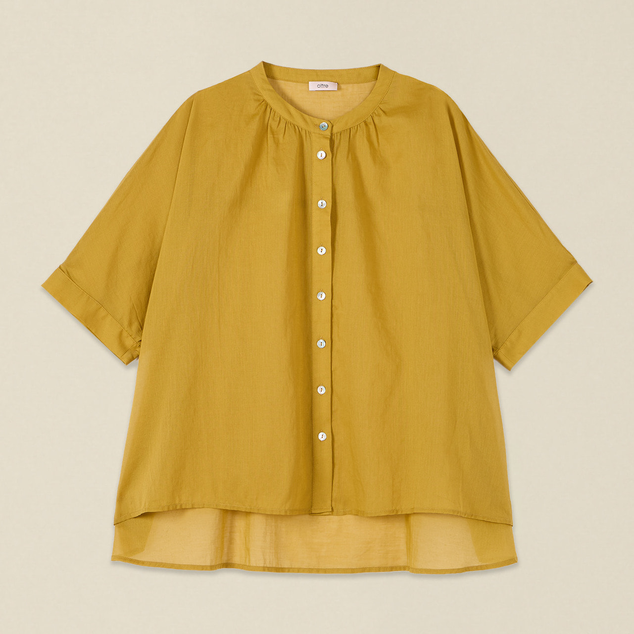 Oltre - Camicia in mussola di cotone - Giallo
