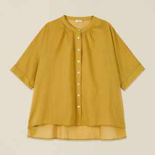 Oltre - Camicia in mussola di cotone - Giallo