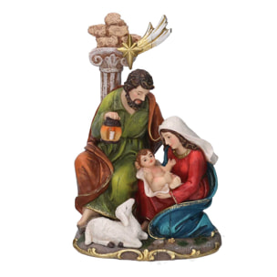 Nativita' in resina con colonna cm15x11h23