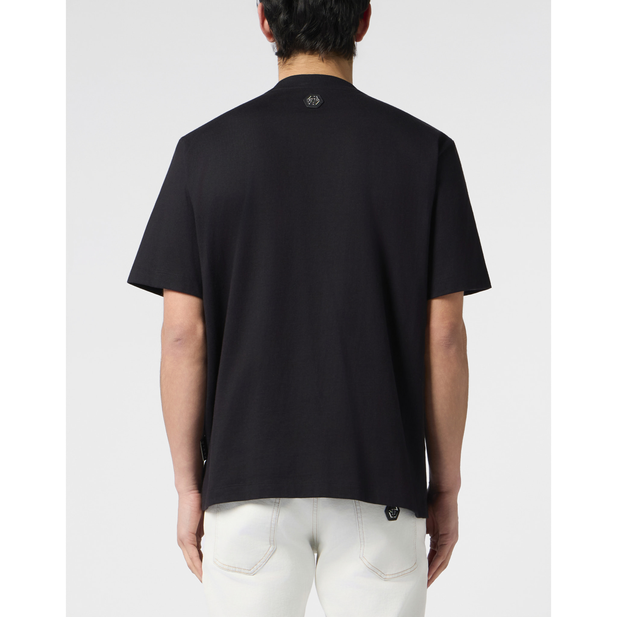 PHILIPP PLEIN Round Neck T-Shirt Skull Tennis