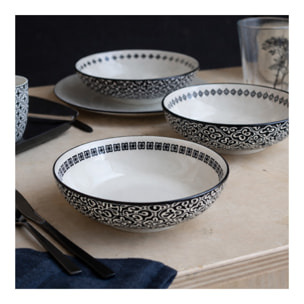 Lot de 6 assiettes creuses, VILLA LES PINS