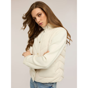 Motivi - Piumino bimaterico - Bianco