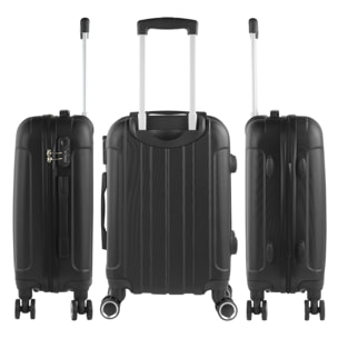 Juego De Trolley Cabina Y Neceser Itaca Havel Negro