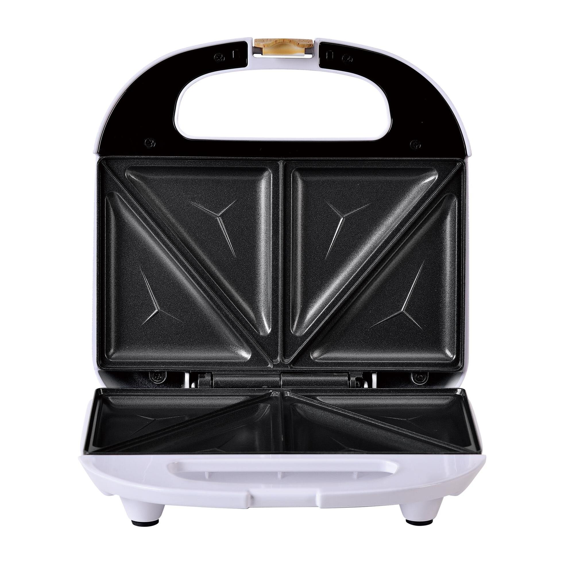 Sandwichera de 800W con revestimiento antiadherente 22x22x8,5cm