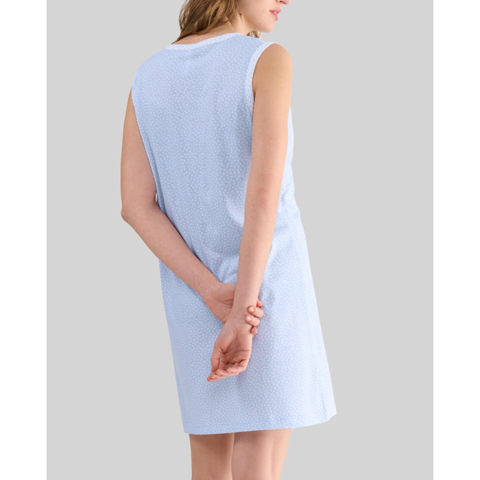 Camisón corto mujer corazones sin mangas romántico