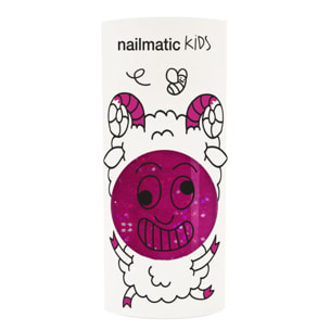 Sheepy - Vernis Enfant Formulé à Base d'Eau - Framboise Transparent Pailleté 8 ml