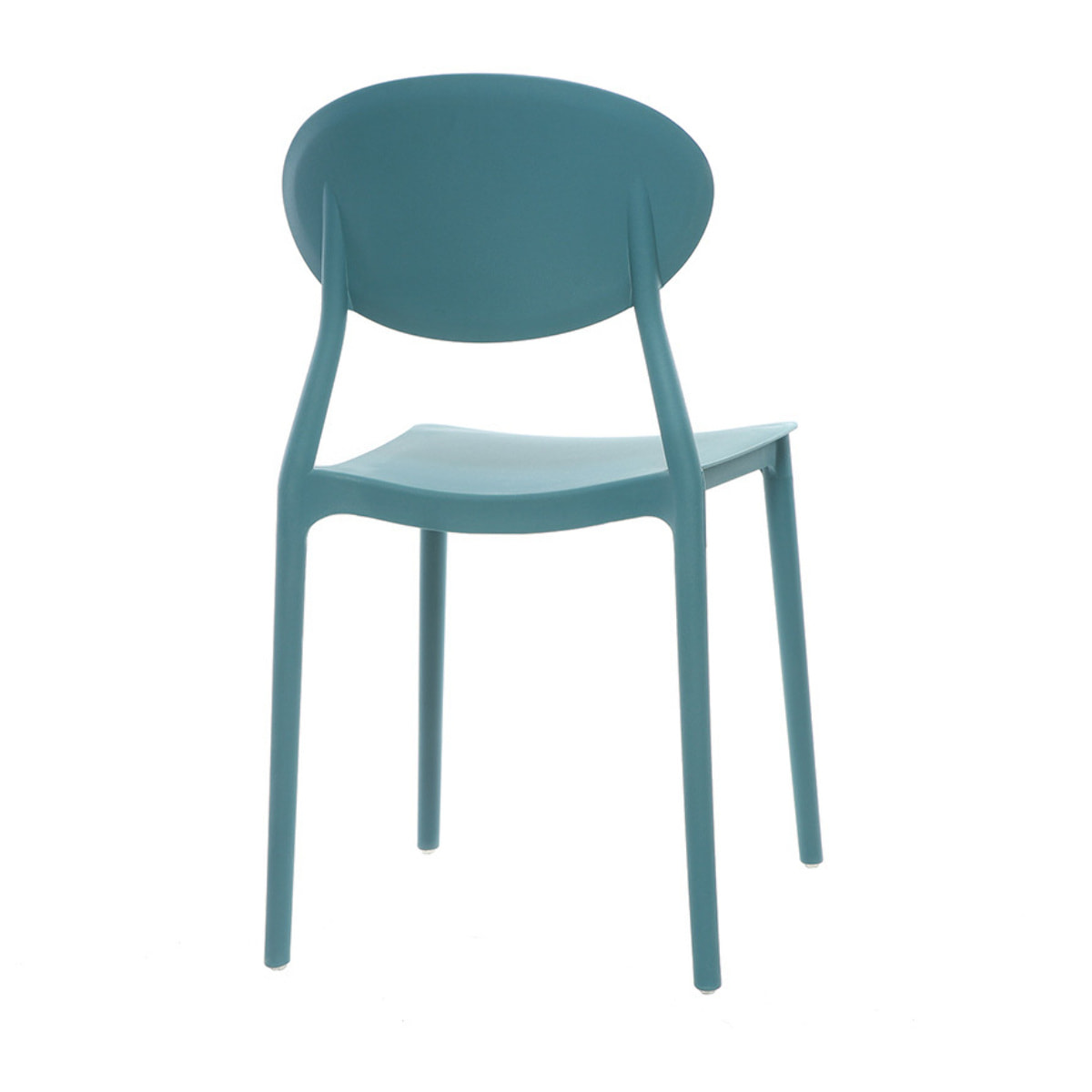 Chaises design empilables bleu canard intérieur - extérieur (lot de 2) ANNA