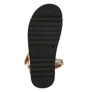 Sandali platform con fasce e fibbie