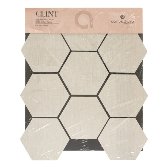 Panneau décoratif mural Clint beige lin 56x69cm