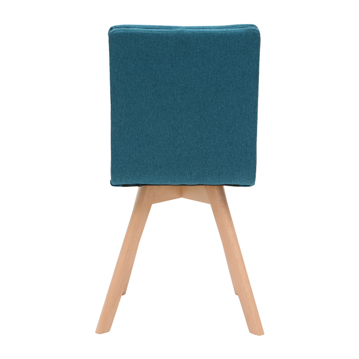 Chaises scandinaves en tissu bleu et bois clair (lot de 2) THEA