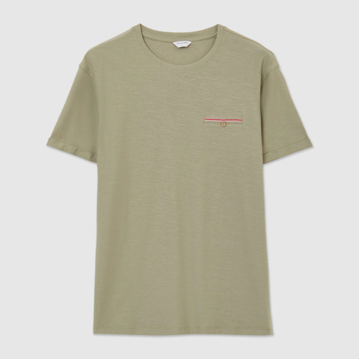 T-shirt tinta unita con taschino