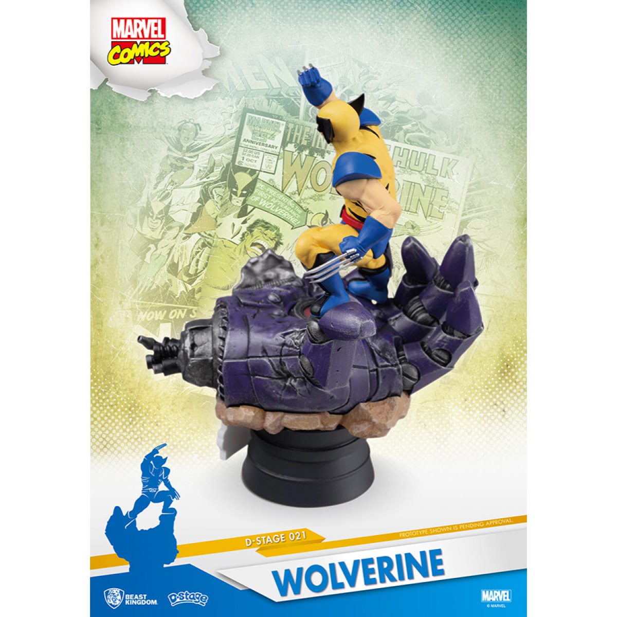 Wolverine Marvel Statua Wolverine D-Select Diorama Figura 15 cm Beast Kingdom