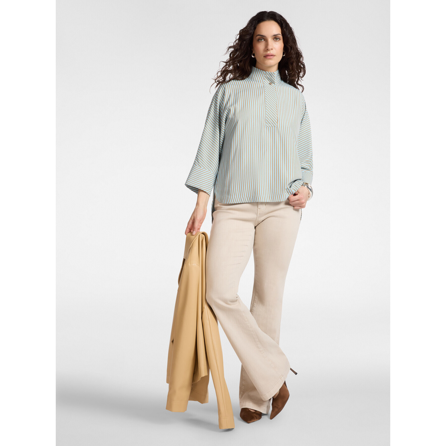 Elena Mirò - Blusa boxy de rayas - Light - blue