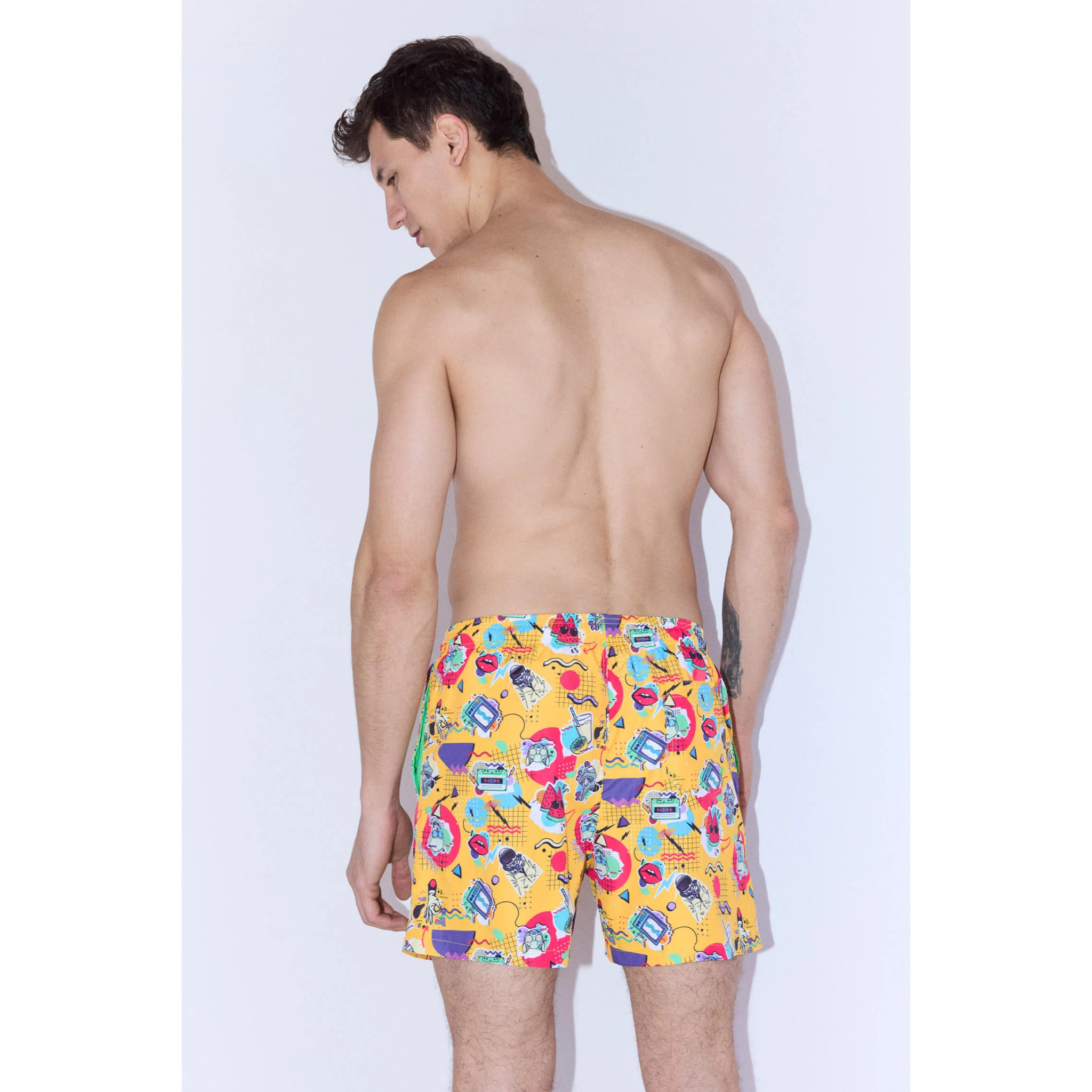 Costume da bagno medio giallo chiaro con stampa retrò Sockarrats