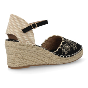 Alpargata valenciana cuña con bordado