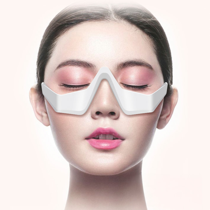 Strumento per massaggio oculare EMS con 3 intensità e 2 modalità di utilizzo.