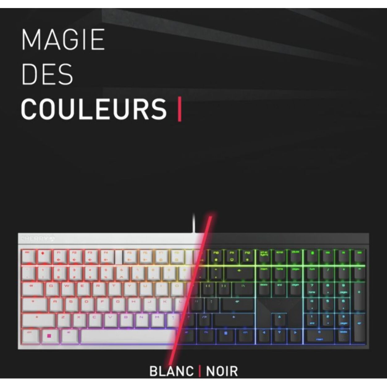 Clavier gamer sans fil CHERRY MX 2.0S RGB Noir