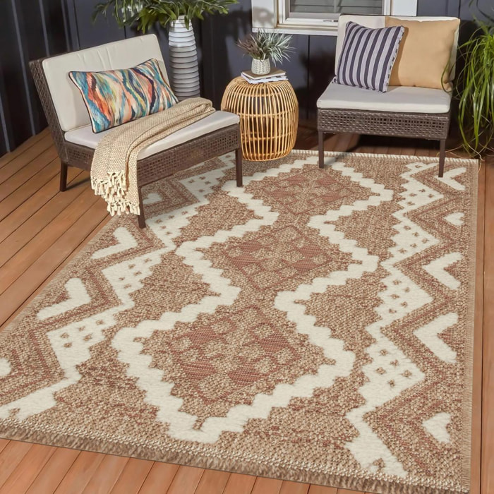 Tapis extérieur tissé kilim rectangle BUTA