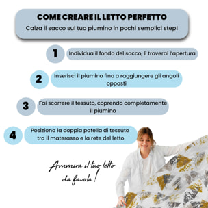 COPRIPIUMINO FASHION, 100% Microfibra, No Stiro - URBAN GIALLO