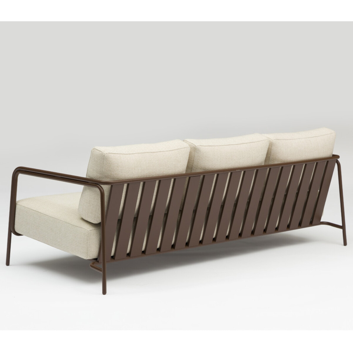 Salon de jardin en aluminium - 5 places - chocolat - VELIA