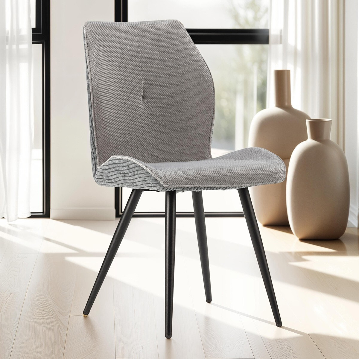 Lot de 2 chaises en velours côtelé - LYKKE