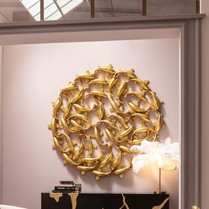 Déco murale carpes koï dorées Kare Design
