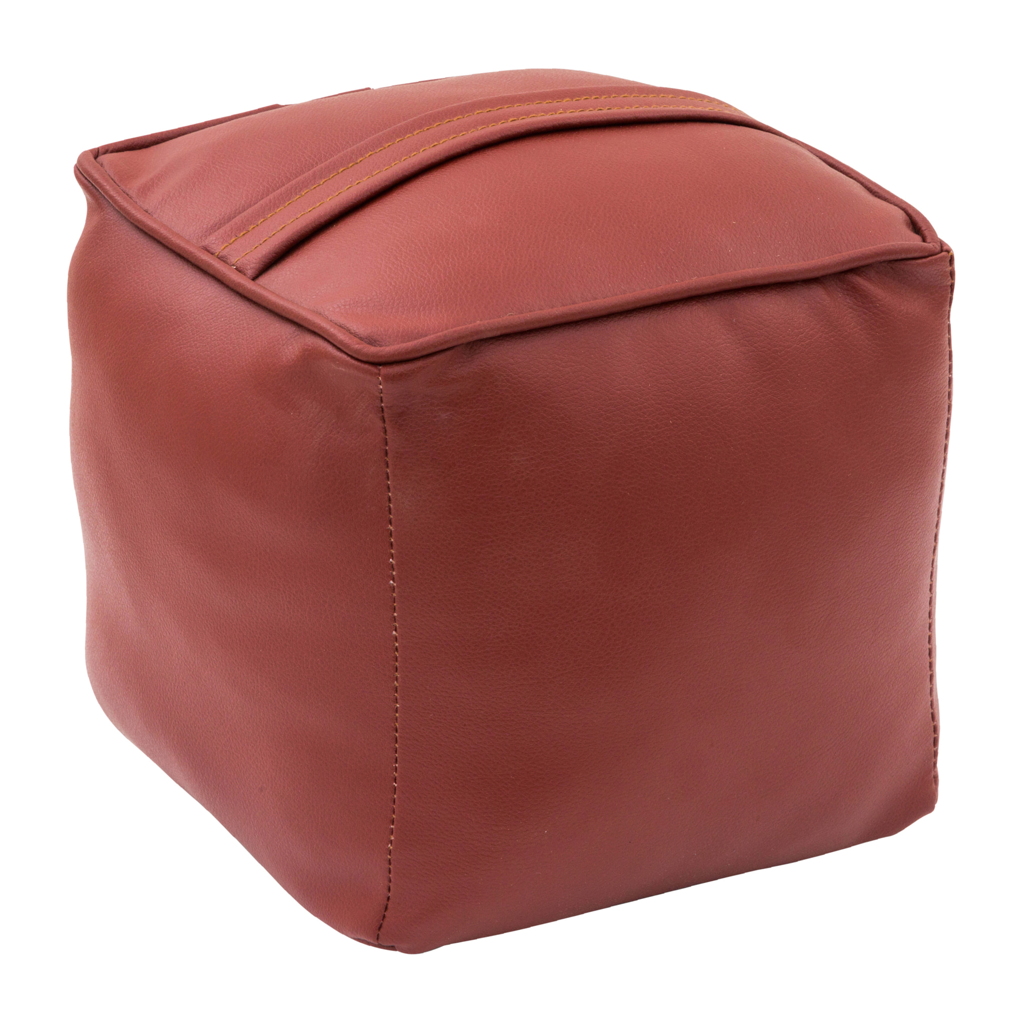 Pouf Fermaporta Maupiti Similpelle Cognac