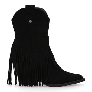 Botin mujer con flecos estilo cowboy