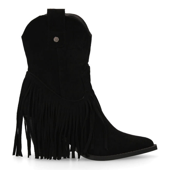 Botin mujer con flecos estilo cowboy