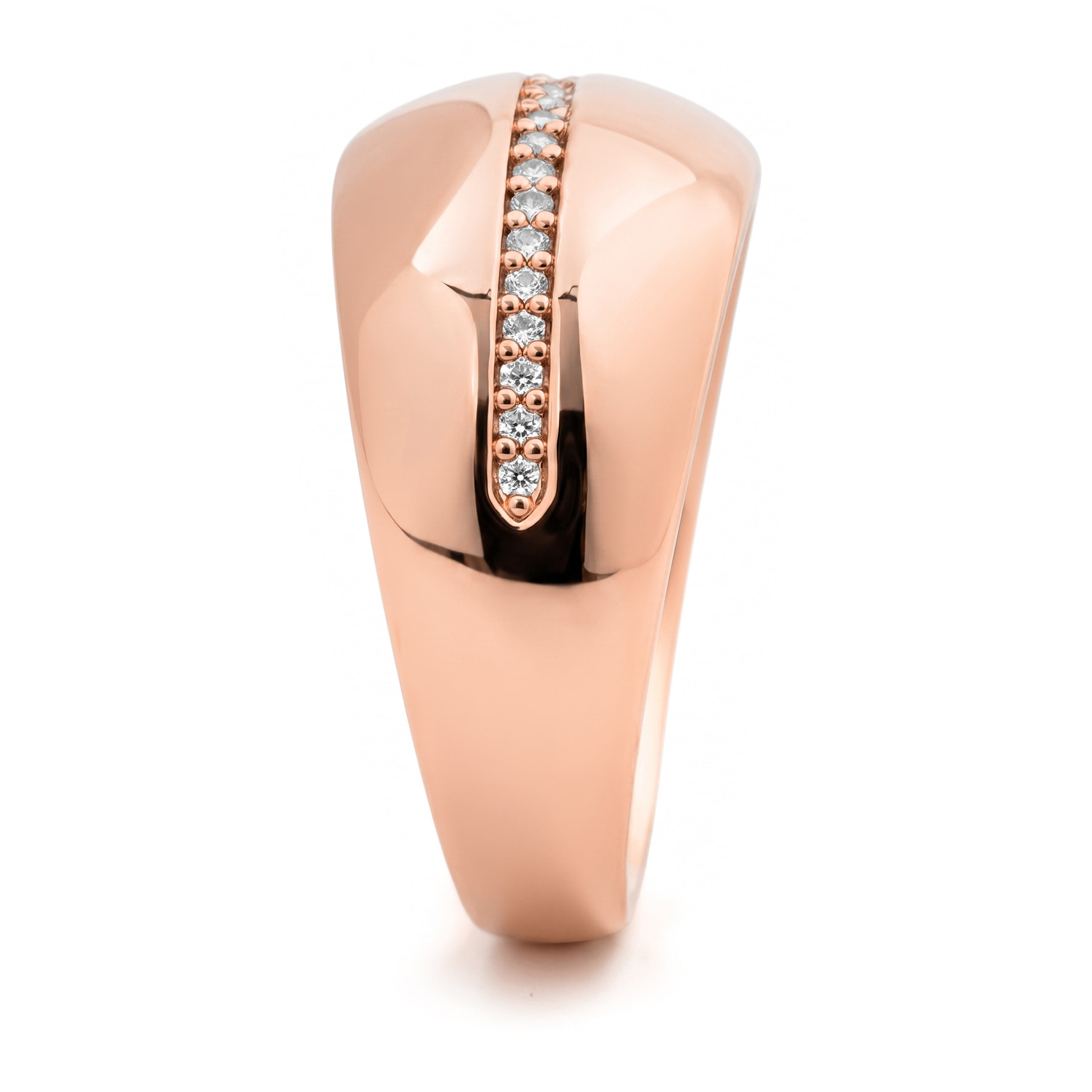 Anillo Yagar acabado oro rosa 18k