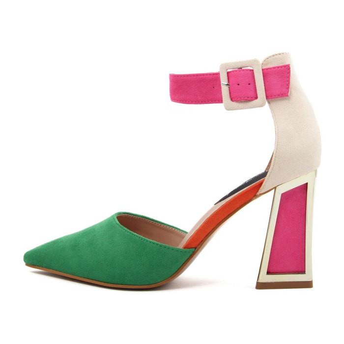 Décolleté Donna colore Verde-Altezza tacco:9cm