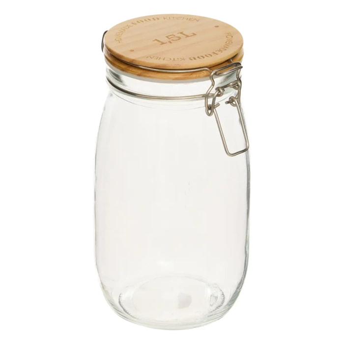 Bocal verre couvercle pin 15L Wording