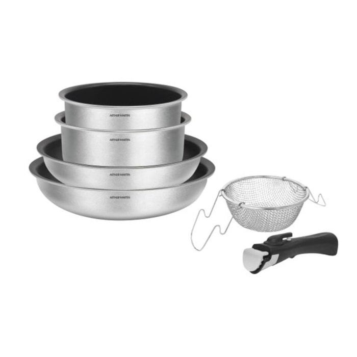 Batterie amovible 6 pcs argent