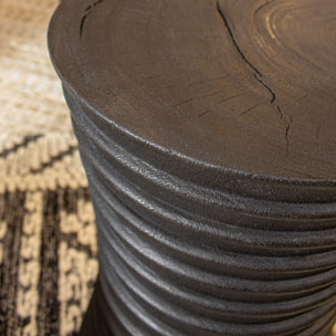 Meuble d'appoint en bois d'acacia brûlé MADI