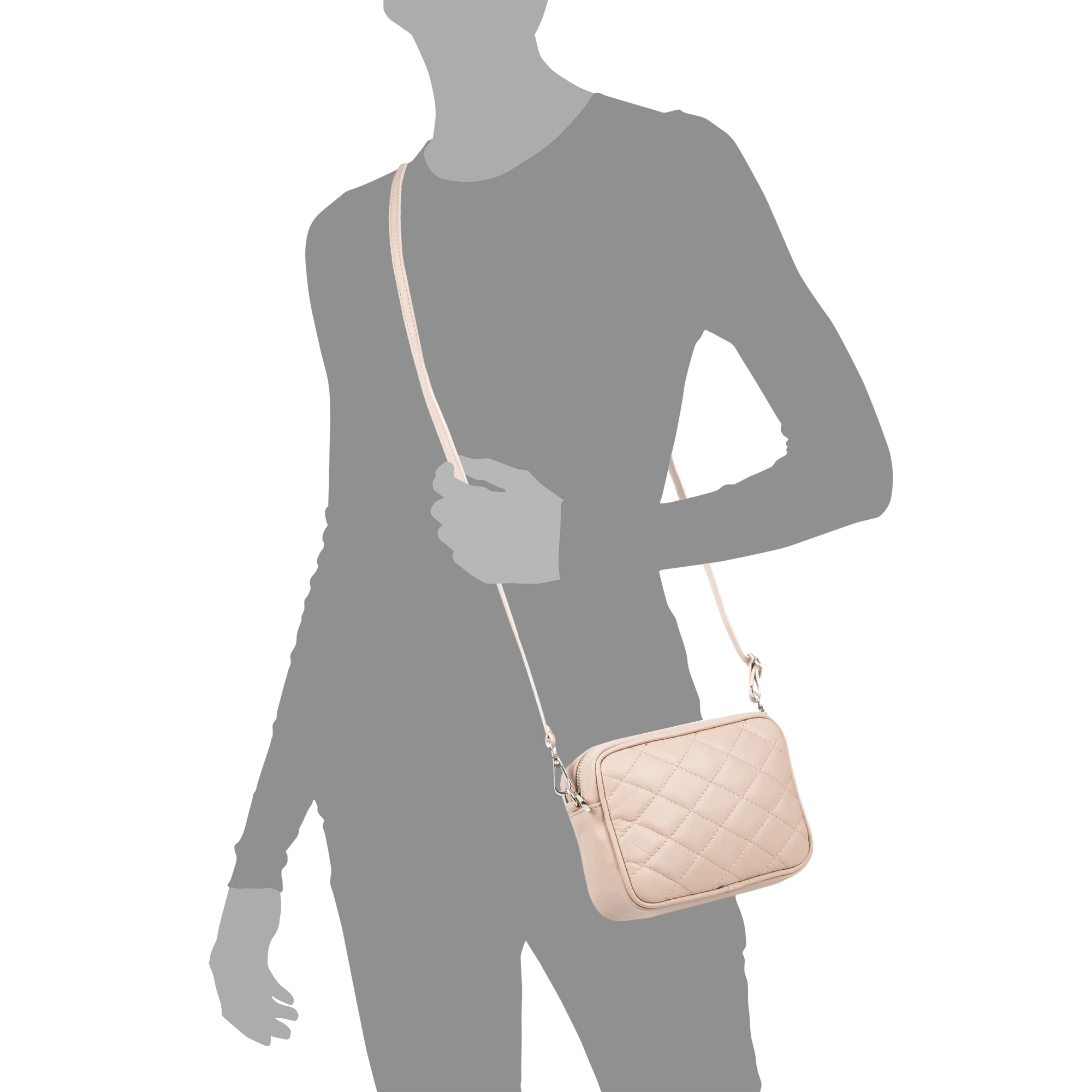 Serafina Riñonera de moda Unisex.Piel auténtica Sauvage Acolchado