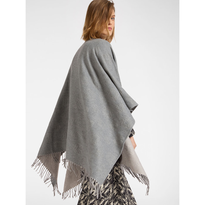 Elena Mirò - Capa reversible con monograma - Gris