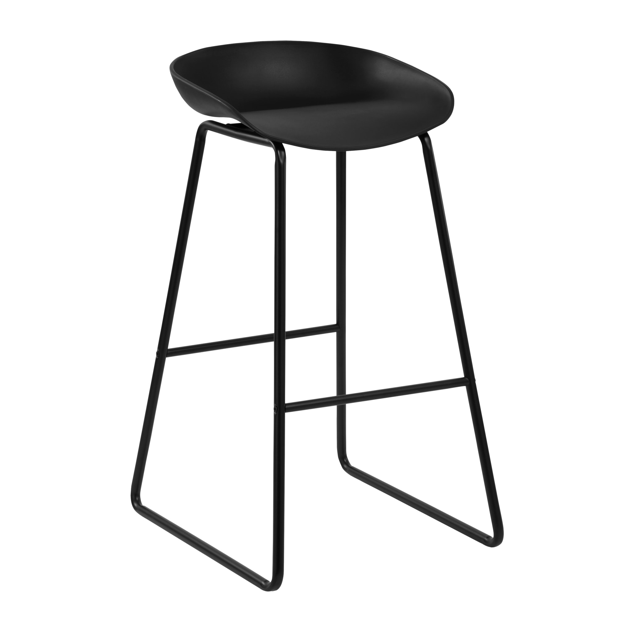 Lot de 2 chaises de bar noire H76cm - Yoshi