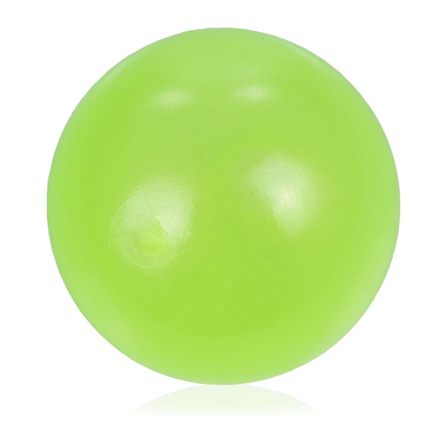 Sfera in silicone antistress da 5,5 cm, si illumina al buio. Palla morbida da spremere e spremere. Appiccicoso, aderisce al soffitto e alle pareti per pochi secondi.