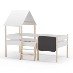 Cama cabaña Mokibed Blanco - Oak Soft
