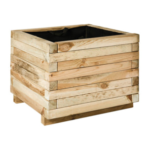 Jardinera Cuadrada 50x50x40 Cm Madera De Pino