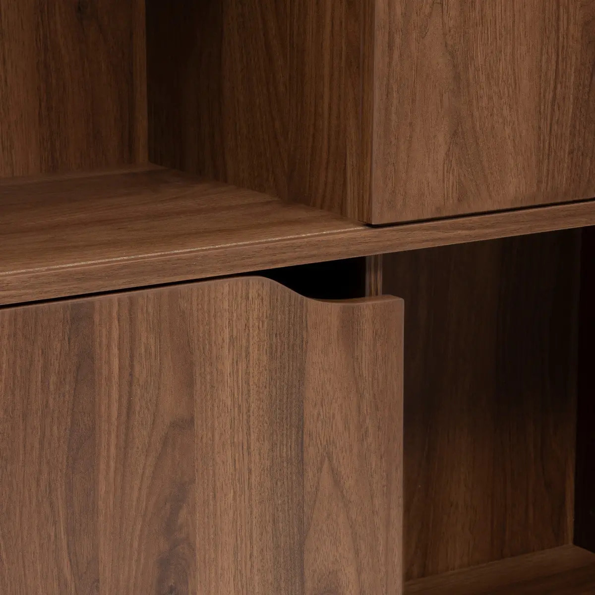 Bibliothèque 2 portes Slidy bois foncé