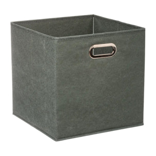 Panier tissu 31x31cm "Mix N' Modul" vert kaki